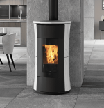 edilkamin cherie 11 ++ evo ceramica bianco panna